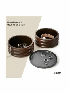 Säilytys|Umbra Tesora-säilytyslaatikko BLACK/WALNUT