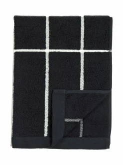 Kylpyhuonetekstiilit|Marimekko Tiiliskivi-pyyhe 50 x 70 cm 910 BLACK, WHITE