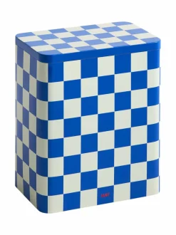 Koriste-Esineet|HAY Tin Container Large -säilytyslaatikko BLUE AND OFF-WHITE