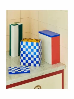 Koriste-Esineet|HAY Tin Container Slim -säilykerasia GREEN AND OFF-WHITE