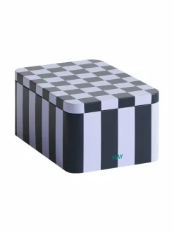 Koriste-Esineet|HAY Tin Container Small -säilykerasia DARK BLUE AND LAVENDER