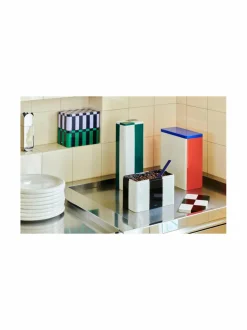 Koriste-Esineet|HAY Tin Container Small -säilytyslaatikko GREEN AND DARK BLUE