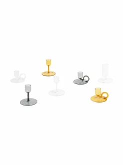 Kynttilät & Lyhdyt|HAY Tiny Candleholder Curved -kynttilänjalka YELLOW
