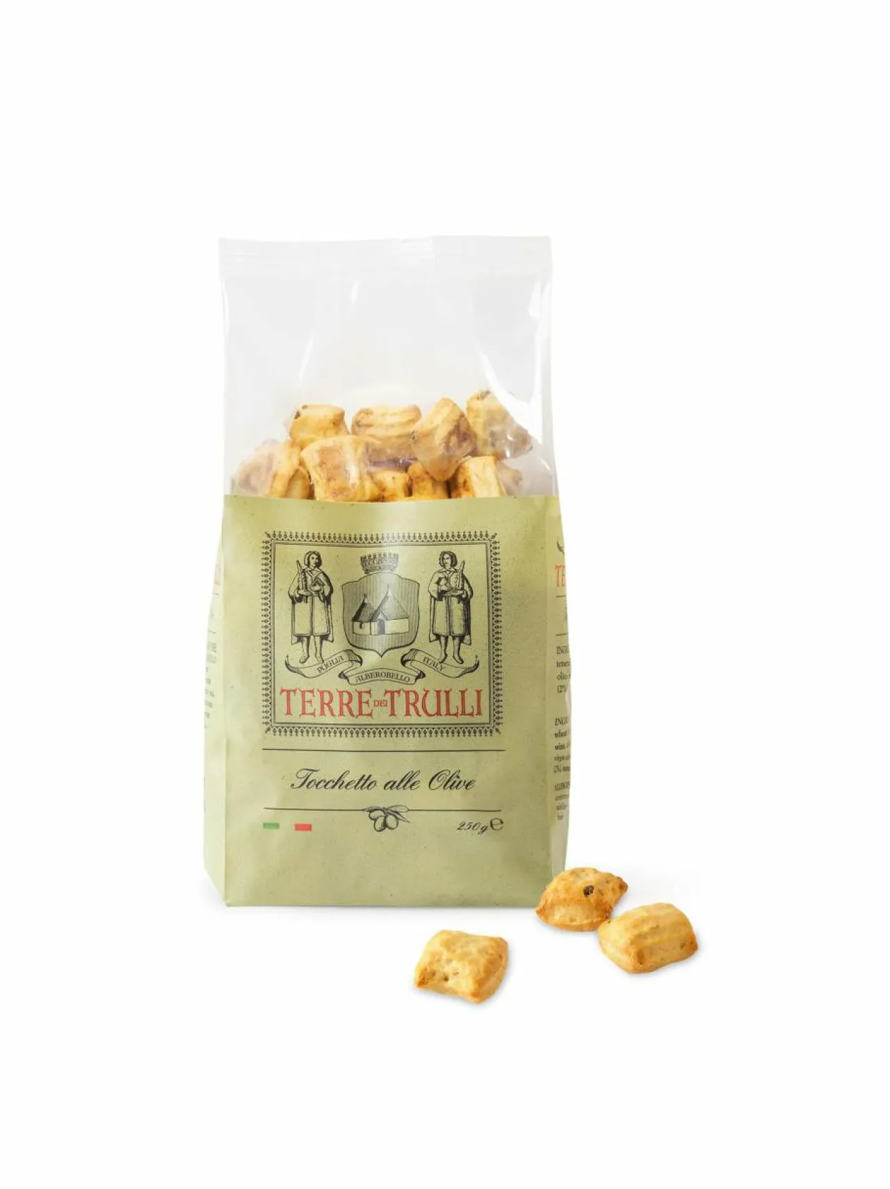 Suolaiset Delituotteet|Terre Dei Trulli Tocchetto-oliivileipäpala 250 g