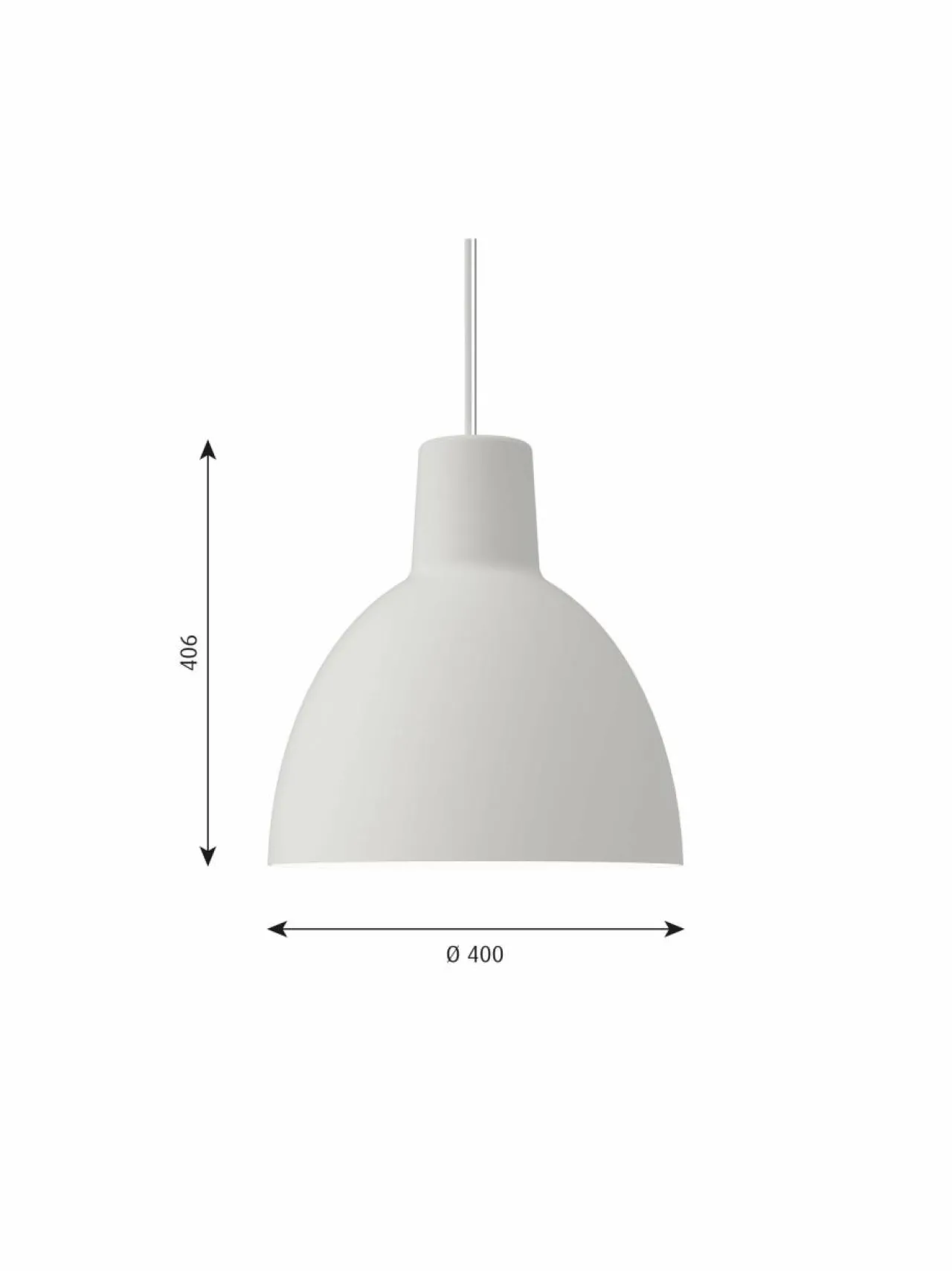 Kattovalaisimet|Louis Poulsen Toldbod-riippuvalaisin Ø 40 cm WHITE