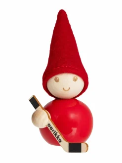 Muut Joulukoristeet|Koriste-Esineet|Aarikka Tonttu Jääkiekkoilija -joulukoriste C600 RED