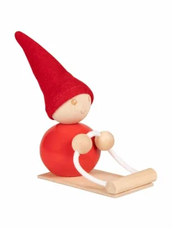 Muut Joulukoristeet|Aarikka Tonttu Pulkkailija -joulukoriste RED