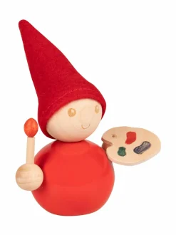 Muut Joulukoristeet|Aarikka Tonttu Taidemaalari -joulukoriste RED