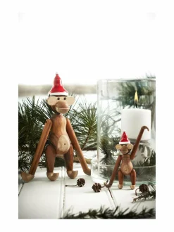 Koriste-Esineet|Kay Bojesen Tonttulakki Monkey Small -apinafiguurille PUNAINEN