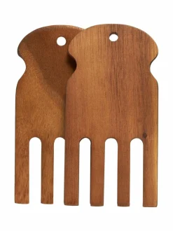 Keittiötarvikkeet|Casa Stockmann Toss Salad Hands -salaattiottimet DARK ACACIA