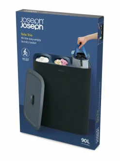 Pyykkihuolto|Joseph Joseph Tota Trio Easy-empty -pyykinlajittelukori 90 l BLACK