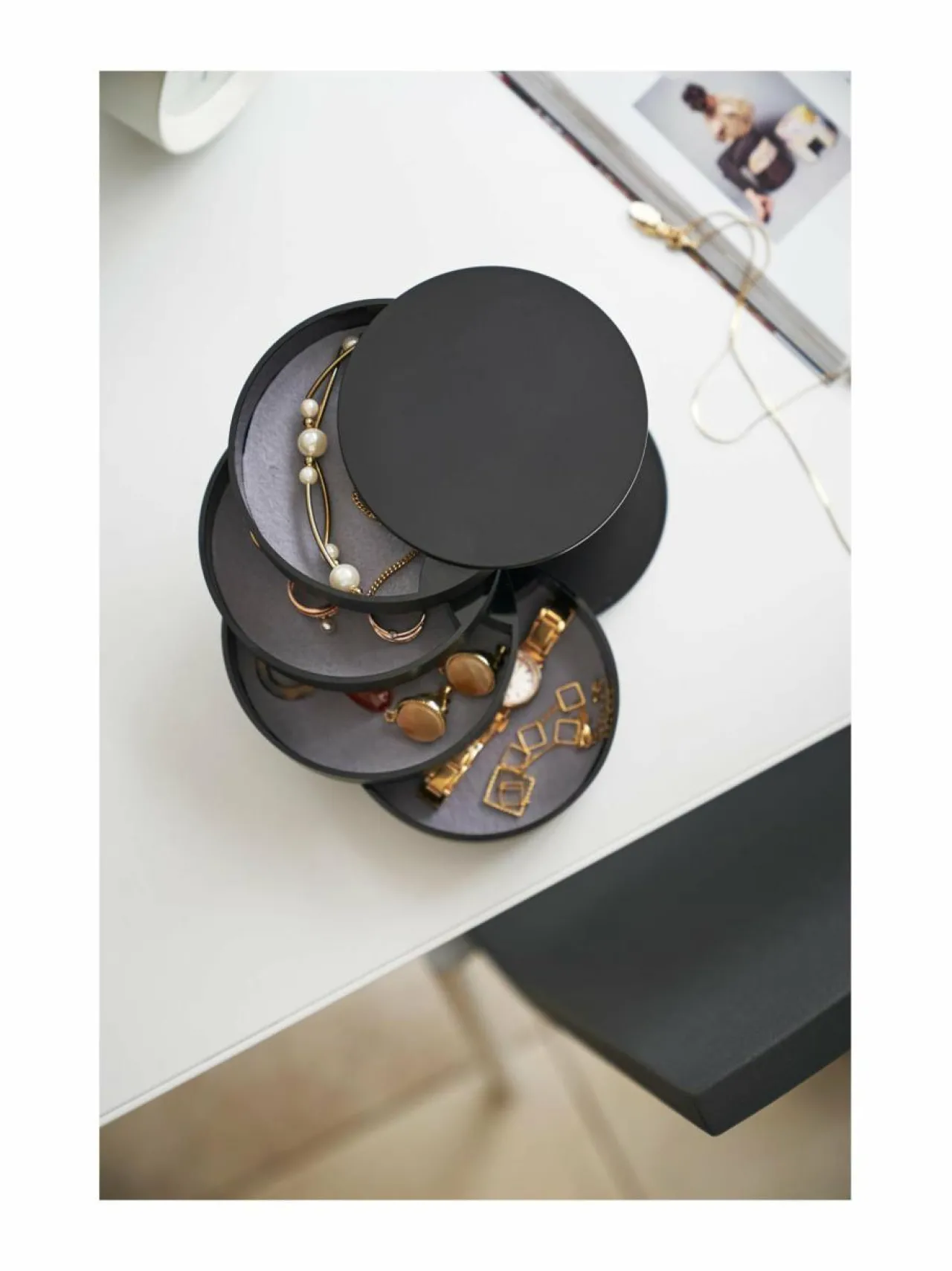 Säilytys|Yamazaki Tower Accessory Tray -korulipas BLACK