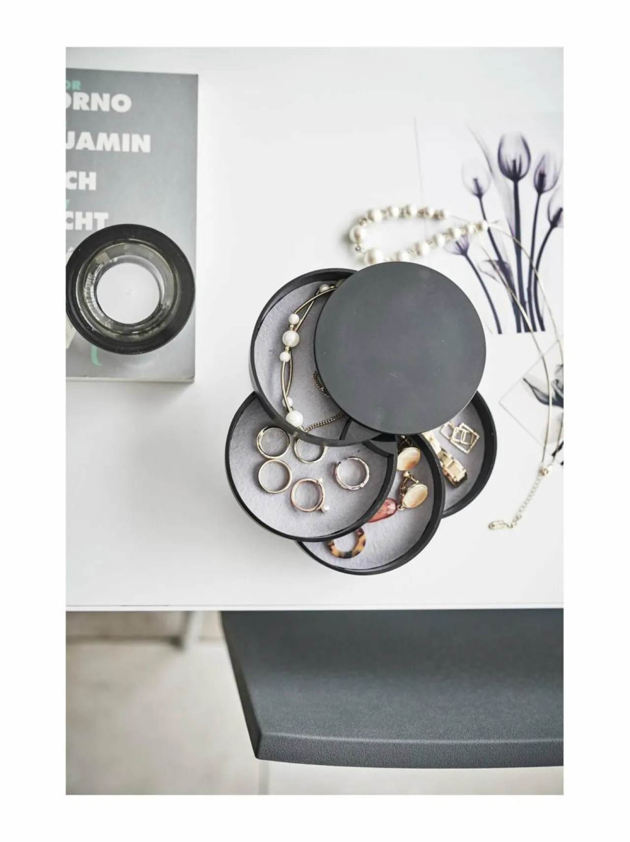 Säilytys|Yamazaki Tower Accessory Tray -korulipas BLACK