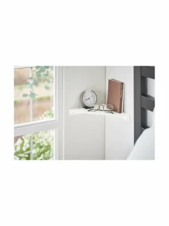 Säilytys|Yamazaki Tower- metallinen kulmahylly 22 x 22 x 3,3 cm WHITE