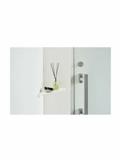 Säilytys|Yamazaki Tower- metallinen kulmahylly 22 x 22 x 3,3 cm WHITE