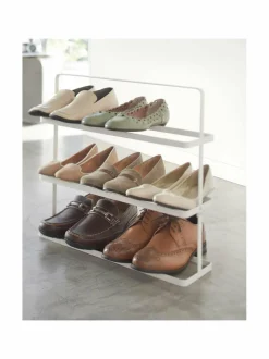 Säilytys|Yamazaki Tower Shoe Rack Wide -kenkähylly 50 × 14 × 45,5 cm WHITE