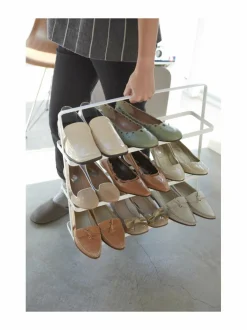 Säilytys|Yamazaki Tower Shoe Rack Wide -kenkähylly 50 × 14 × 45,5 cm WHITE