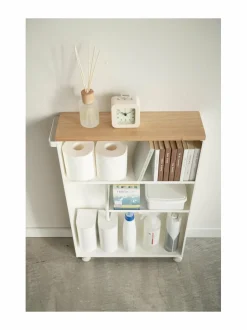 Säilytys|Yamazaki Tower Slim -kärry WHITE