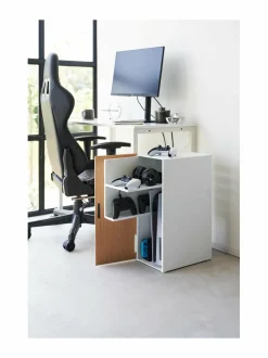 Säilytys|Yamazaki Tower-pelikonsolikaappi 36,5 x 60,3 x 247 cm WHITE