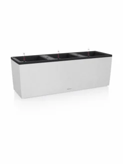 Ruukut & Istutusastiat|Lechuza Trio Stone Altakasteluruukku 100x32cm, korkeus 34cm + jalat 15 cm + köynnöskehikko VALKOINEN