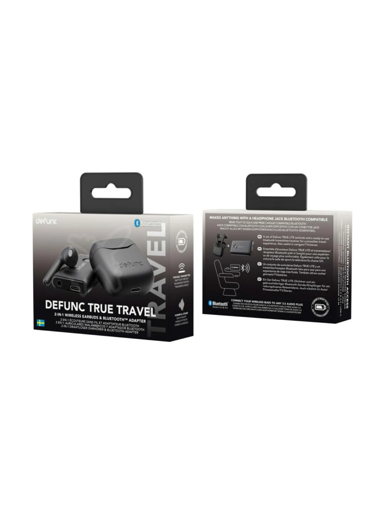 Audio|Defunc TRUE TRAVEL Wireless BT Kuuloke MUSTA