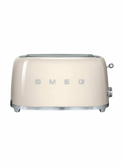Leivänpaahtimet|Smeg TSF02CREU-leivänpaahdin, 4 viipaleelle LUONNONVALKOINEN
