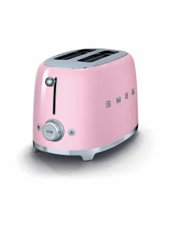 Leivänpaahtimet|Smeg TSF01PKEU-leivänpaahdin, 2 viipaleelle VAALEANPUNAINEN