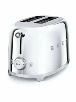 Leivänpaahtimet|Smeg TSF01SSEU-leivänpaahdin, 2 viipaleelle HOPEANHARMAA