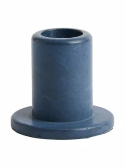 Kynttilät & Lyhdyt|HAY Tube Small -betonikynttilänjalka BLUE