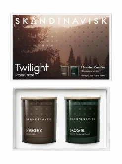 Kynttilät & Lyhdyt|Skandinavisk Twilight Scented Candle -tuoksukynttiläduo, 2 x 65 g BROWN-GREEN