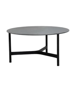Puutarhakalusteet & Pehmusteet|Cane-Line Twist -sohvapöytä 90 halk x 45 cm LAVA GREY TUMMA HARMAA, FOSSIL BLACK KUVIOITU MUSTA