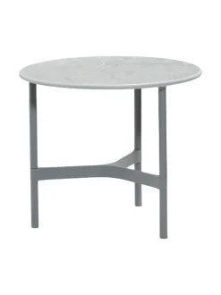 Puutarhakalusteet & Pehmusteet|Cane-Line Twist -sohvapöytä 45 halk x 33 cm LIGHT GREY VAALEA HARMAA, FOSSIL GREY KUVIOITU HARMAA