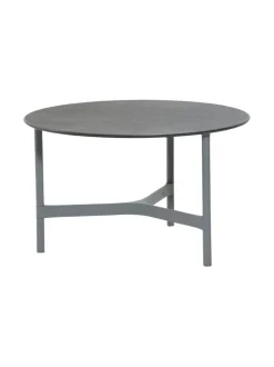 Puutarhakalusteet & Pehmusteet|Cane-Line Twist -sohvapöytä 70 halk x 42 cm LAVA GREY TUMMA HARMAA, FOSSIL BLACK KUVIOITU MUSTA