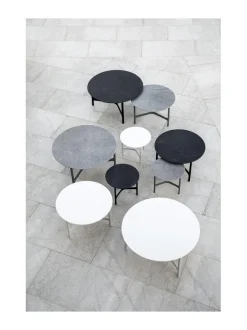 Puutarhakalusteet & Pehmusteet|Cane-Line Twist -sohvapöytä 70 halk x 42 cm LAVA GREY TUMMA HARMAA, FOSSIL BLACK KUVIOITU MUSTA