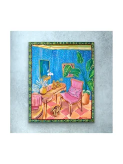 Taulut & Julisteet|Pia Rydman Art Unelmien olohuone, akryylimaalaus 100x80 cm, Pia Rydman