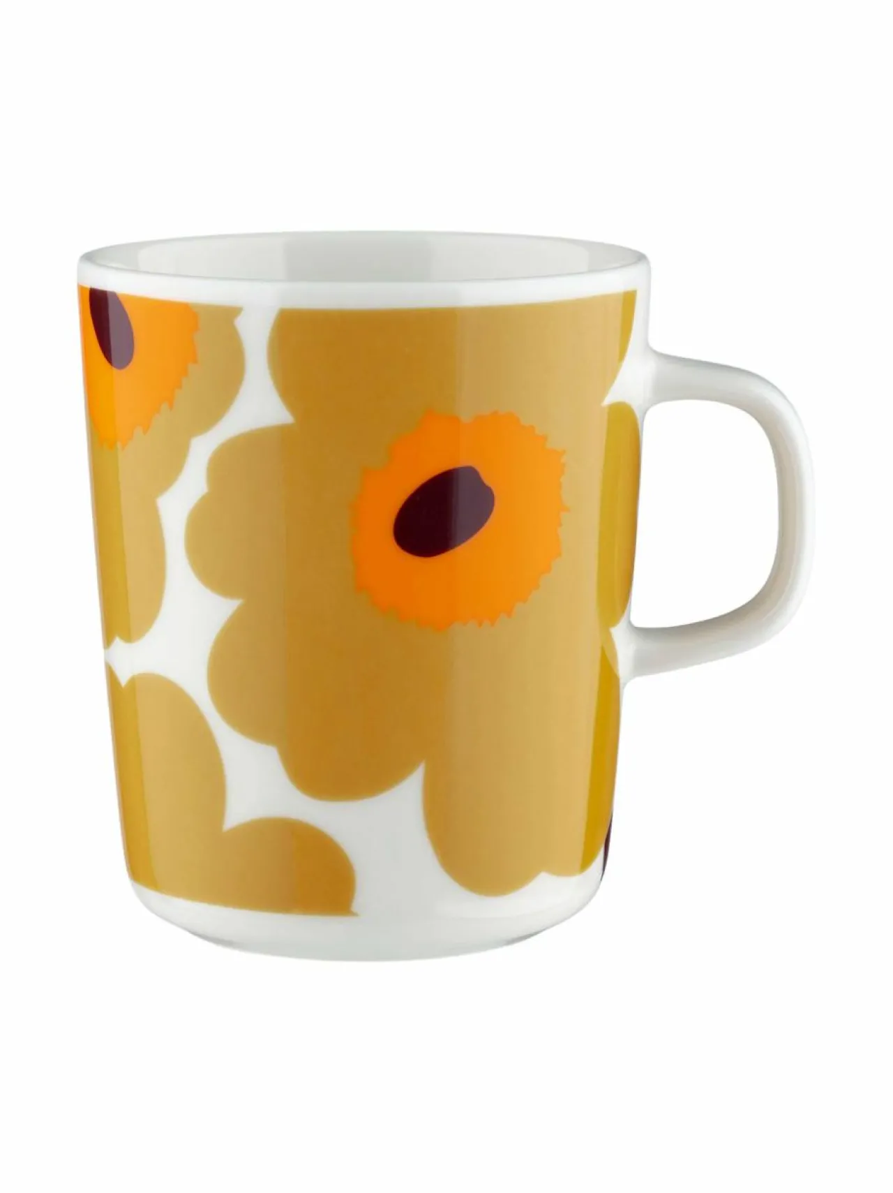 Mukit & Kupit & Asetit|Marimekko Unikko Oiva -muki 2.5 dl 182 WHITE, CARAMEL, WARM ORANGE