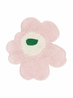 Kylpyhuonetekstiilit|Marimekko Unikko-kylpyhuonematto 73 x 74 cm 136 LT.PINK, OFF WHITE, GREEN