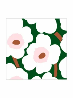 Keittiö- & Kattaustekstiilit|Marimekko Unikko-paperilautasliinat 20 kpl DARK GREEN