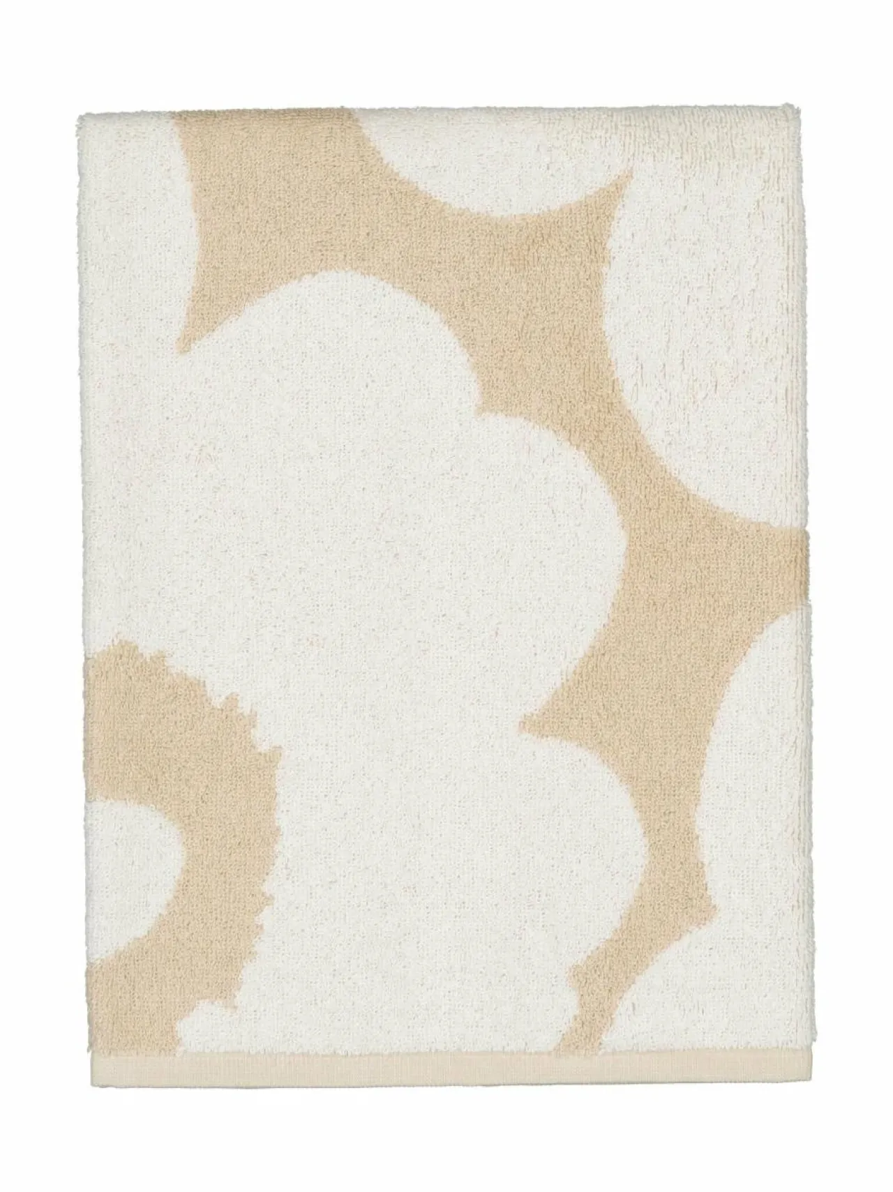 Kylpyhuonetekstiilit|Marimekko Unikko-pyyhe 810 BEIGE, WHITE