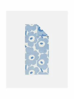 Kylpyhuonetekstiilit|Marimekko Unikko-pyyhe 150 CREAM, SKY BLUE