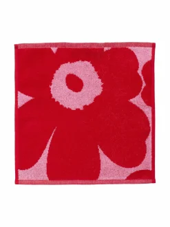Kylpyhuonetekstiilit|Marimekko Unikko-pyyhe 331 PINK, RED