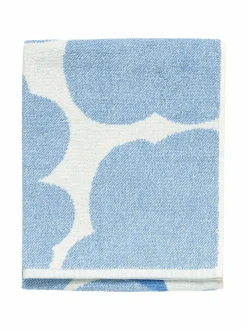 Kylpyhuonetekstiilit|Marimekko Unikko-pyyhe 150 CREAM,SKY BLUE