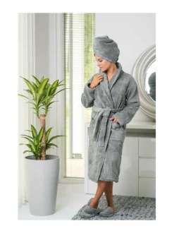 Kylpyhuonetekstiilit|LUIN LIVING Unisex-kylpytakki GRANITE