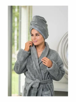 Kylpyhuonetekstiilit|LUIN LIVING Unisex-kylpytakki GRANITE