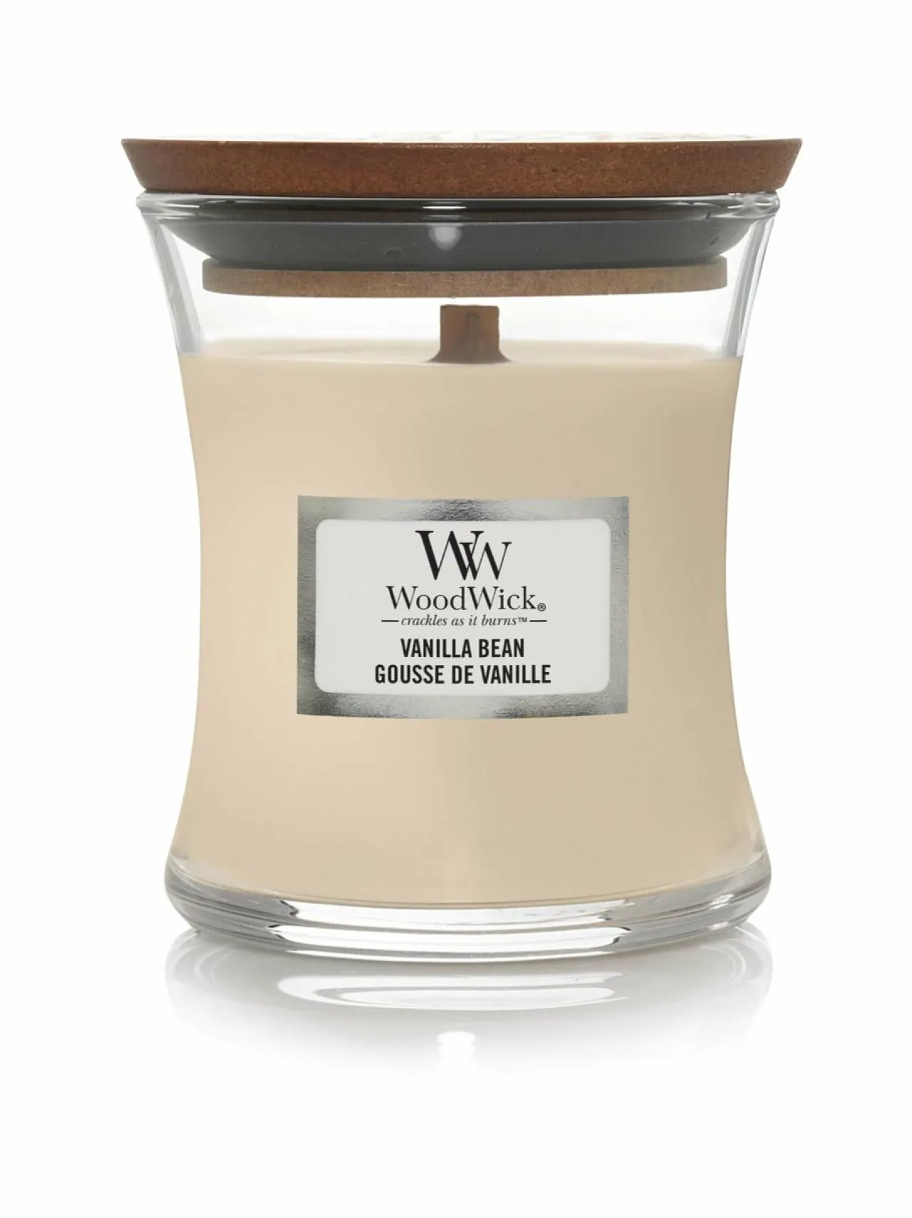 Kynttilät & Lyhdyt|Woodwick Vanilla Bean Mini -tuoksukynttilä CREAM
