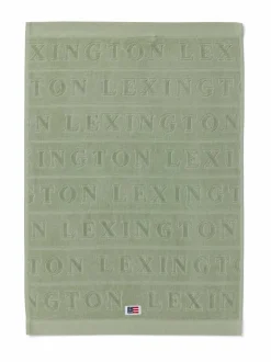 Kylpyhuonetekstiilit|Lexington Velour Jacquard -logopyyhe VINTAGE GREEN