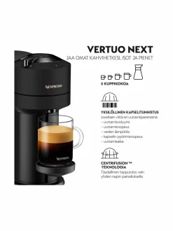 Kahvin- & Vedenkeittimet|Nespresso Vertuo Next -kapselikeitin MATT BLACK