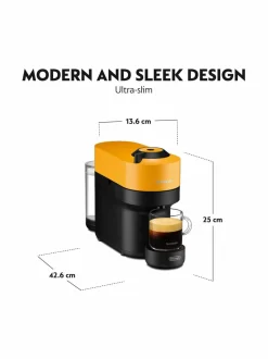 Kahvin- & Vedenkeittimet|Nespresso Vertuo Pop Capsule Coffee Maker -kahvikone YELLOW