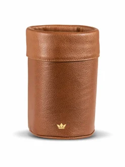 Baari- & Viinitarvikkeet|DUTCHDELUXES Viininjäähdytin nahasta 12 cm CLASSIC BROWN