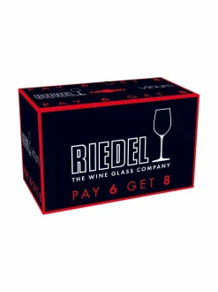 Lasit|Riedel Vinum Cabernet Sauvignon/Merlot (Bordeaux) -punaviinilasi 6 + 2 kpl KIRKAS